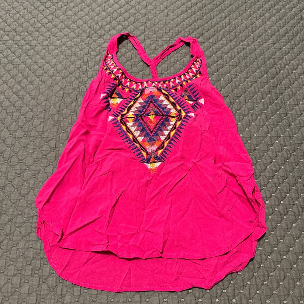 Love on a Hanger Pink Geometric Tank Top